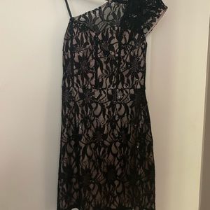Black lace dress
